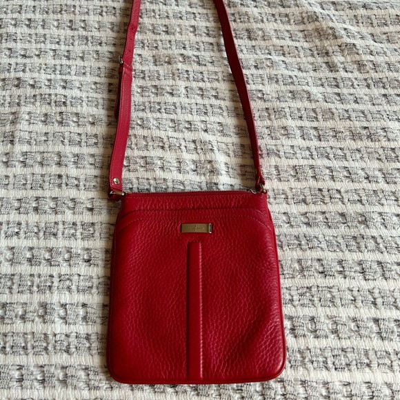 Cole Haan pebbled leather red cross body bag. Excellent condition. - Picture 3 of 8